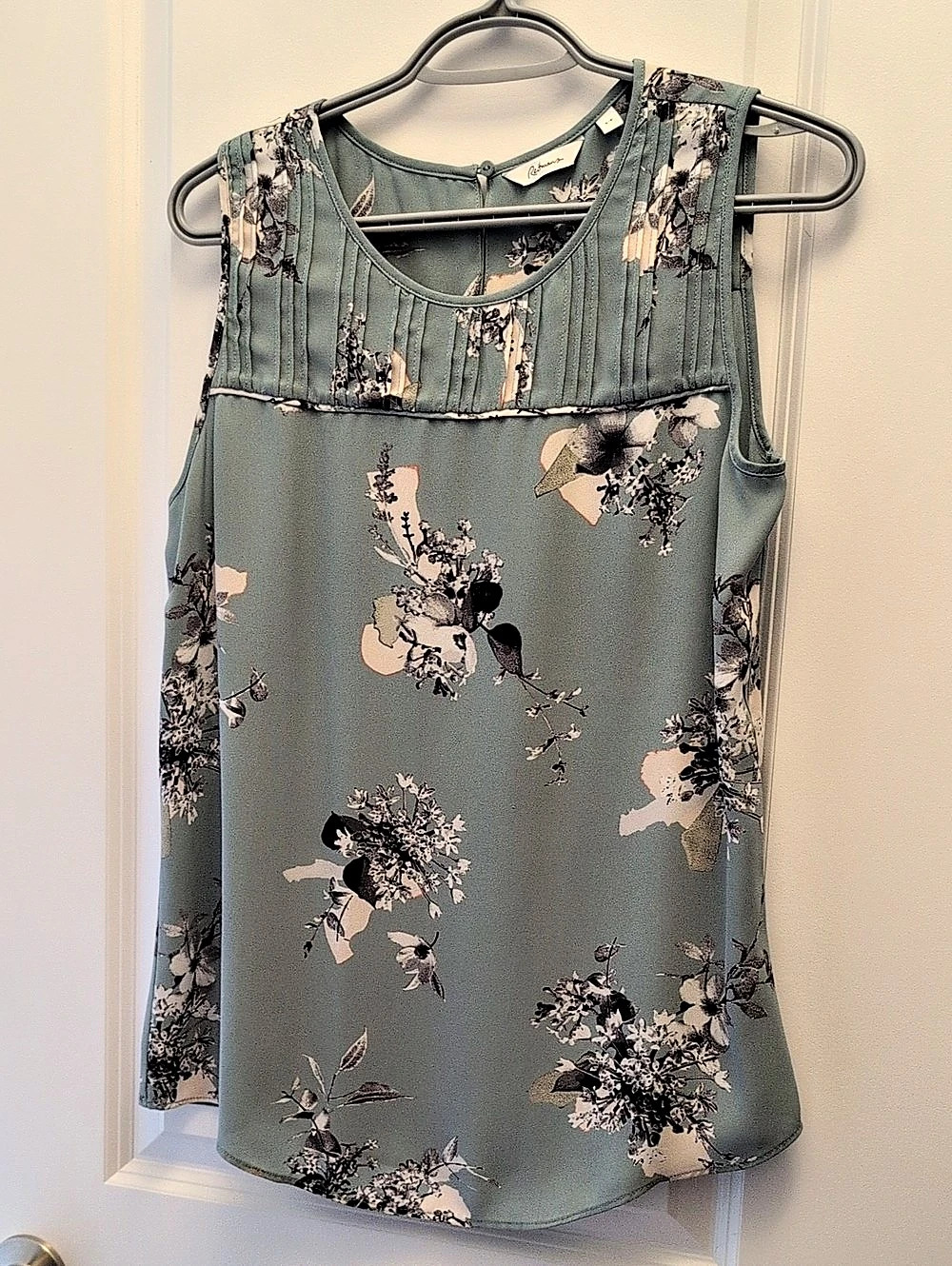 Rethink Floral Pleated Tank Top